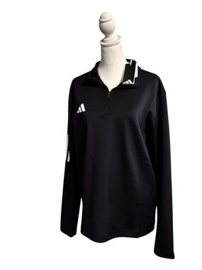 Adidas Golf  Women's Navy Blue- Half-Zip Turtleneck Pullover with White Logo